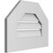 Ekena Millwork Octagonal Top Surface Mount PVC Gable Vent: Functional, w/ 3-1/2"W x 1"P Standard Frame, 18"W x 14"H GVPOT18X1401SF - alternate 2
